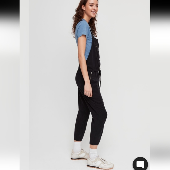 Aritzia Wilfred Free Valletta Overalls Black Lyocell Size XS - Picture 3 of 10